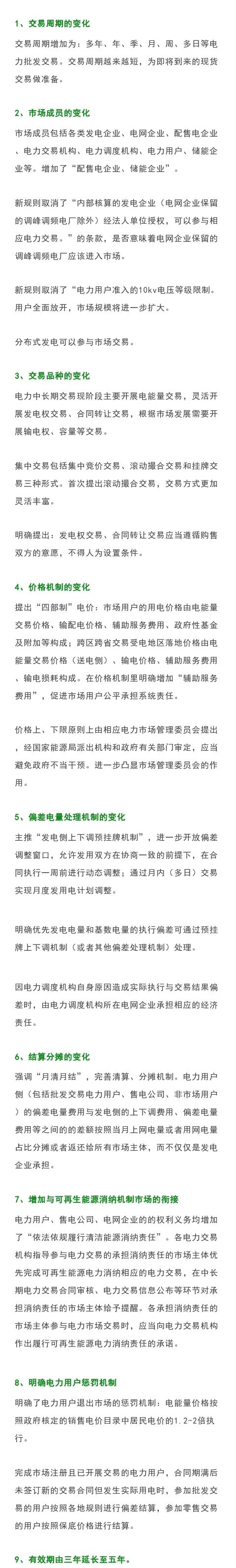 关注｜新版电力中长期交易规则有哪些主要变化？