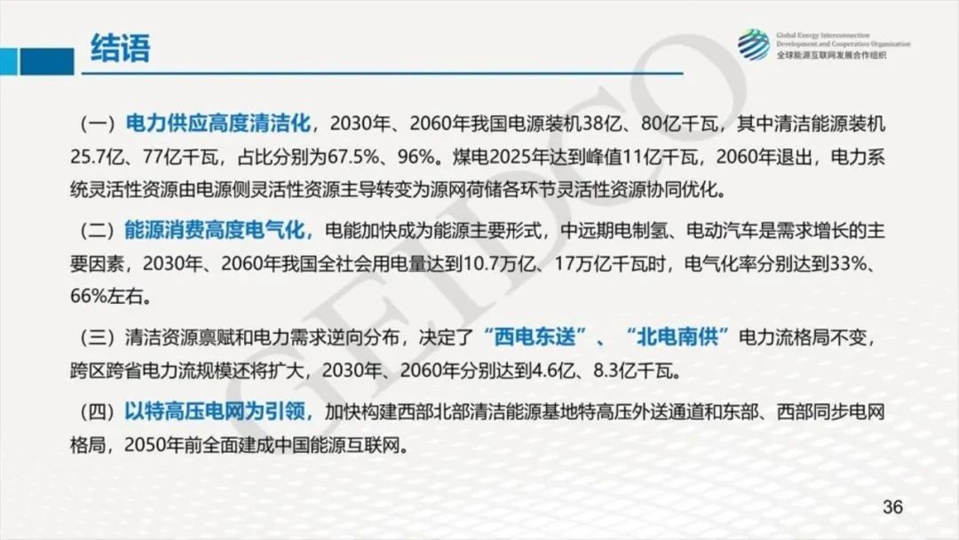 中国2030年能源电力发展规划研究及2060年展望